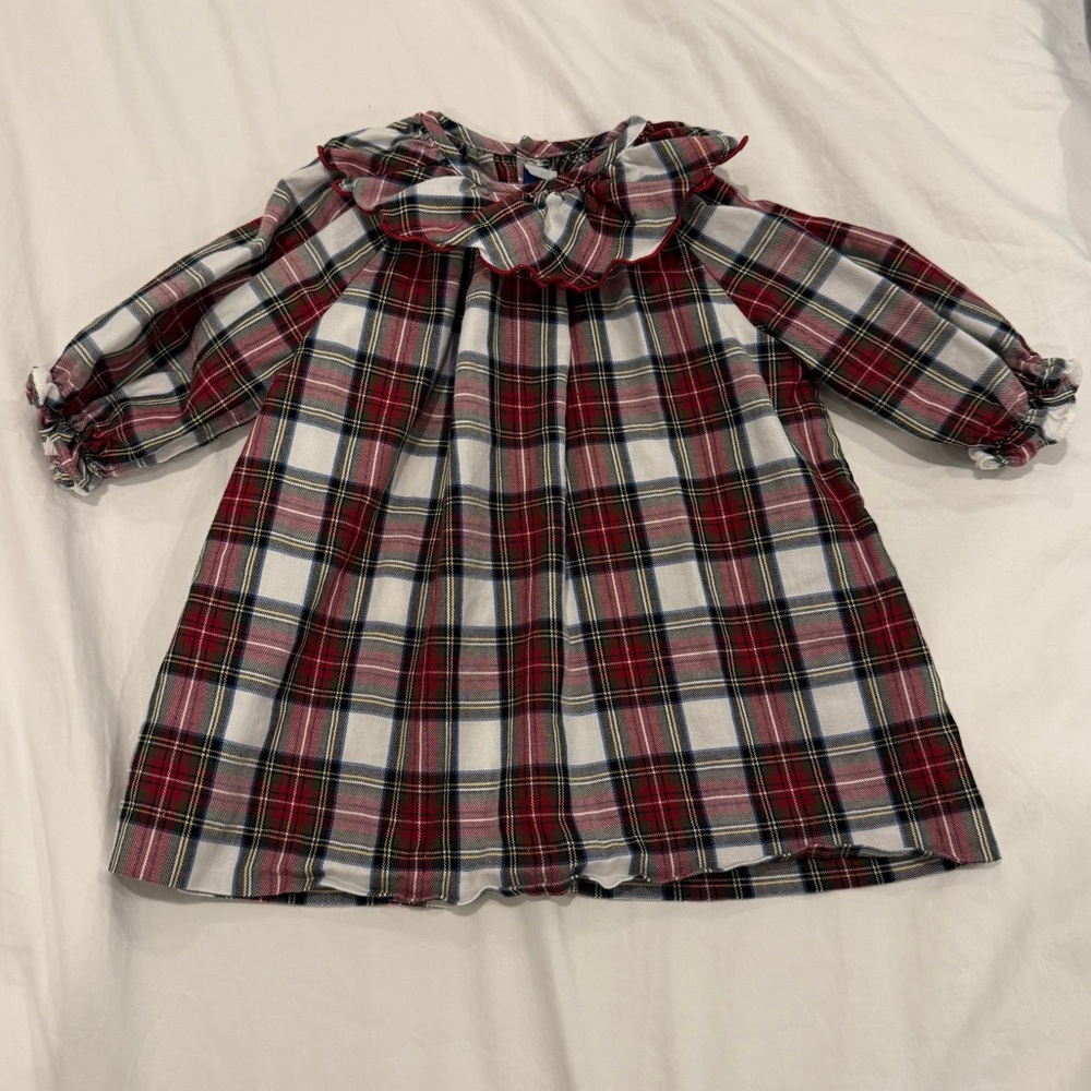 Plaid Ruffle Collar Blouse